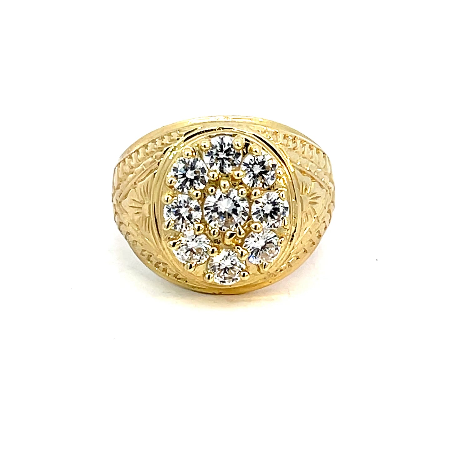 Elegant Gold Cluster Ring