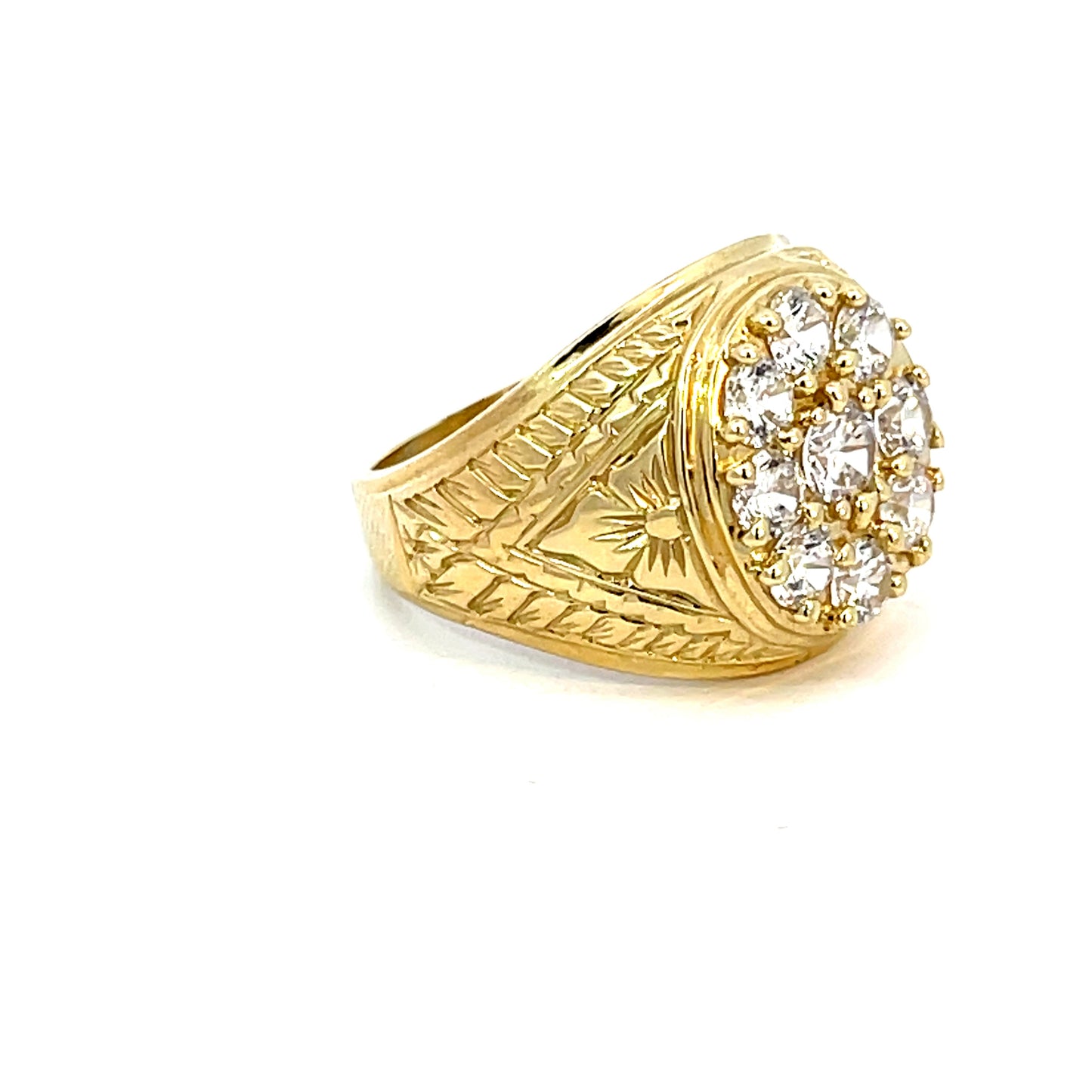 Elegant Gold Cluster Ring