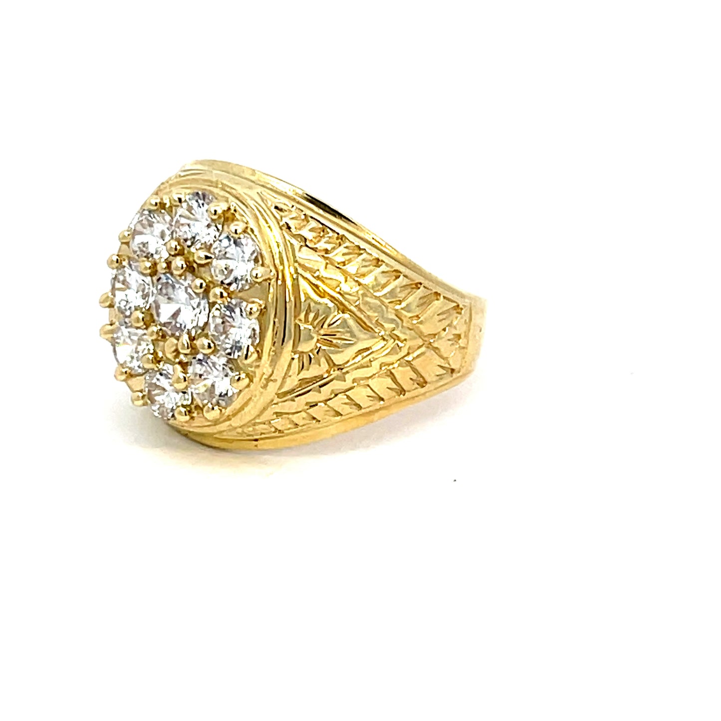 Elegant Gold Cluster Ring