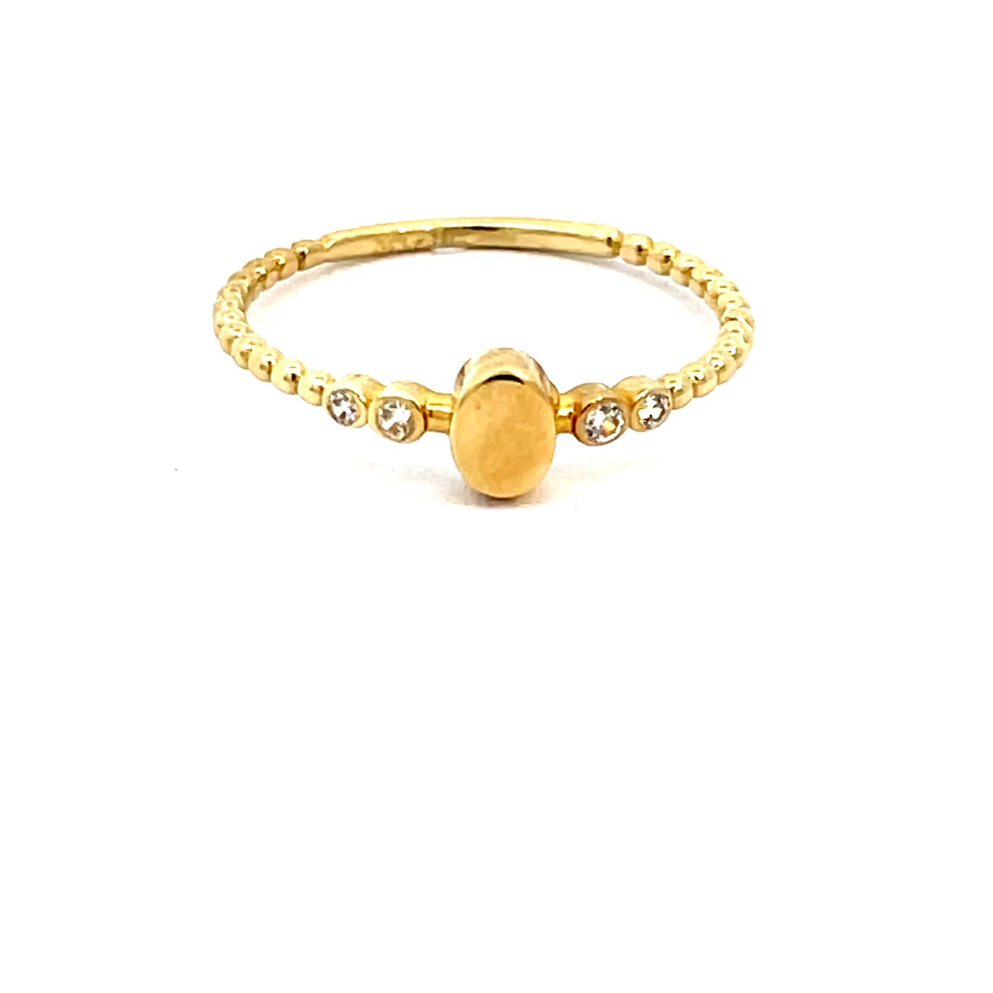 Elegant Gold Ring with Sparkling Accents
