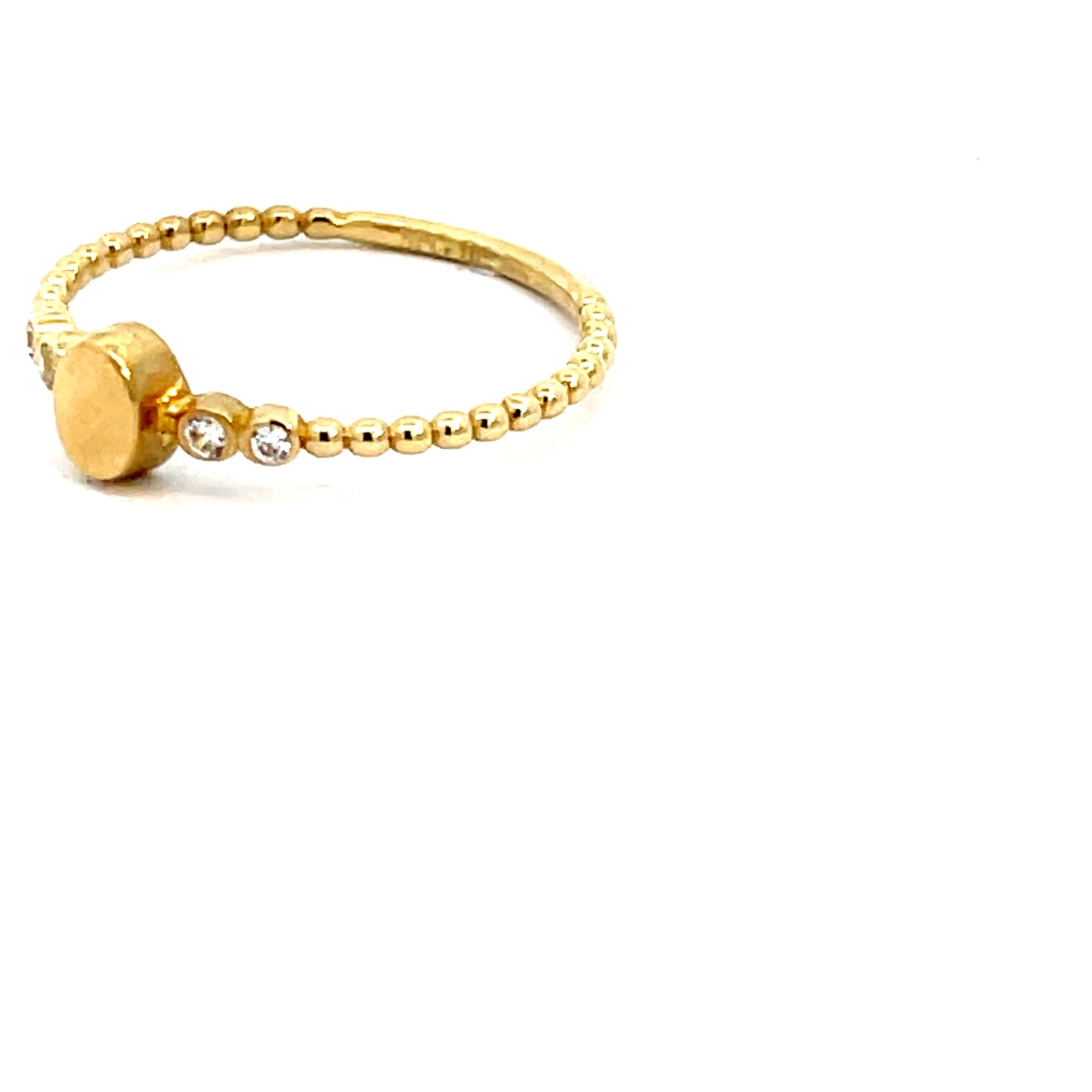 Elegant Gold Ring with Sparkling Accents