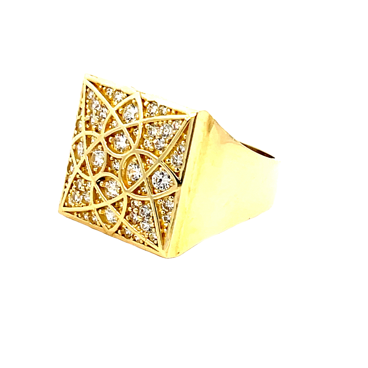 Elegant Gold Star Pattern Ring