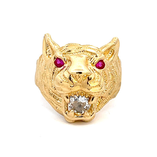 Majestic Gold Tiger Ring