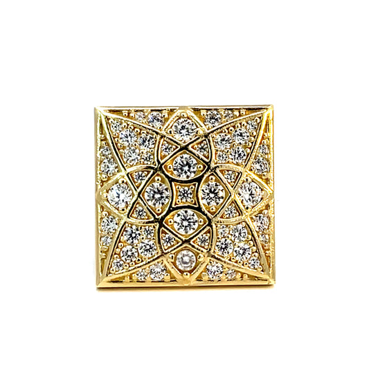 Elegant Gold Starburst Brooch