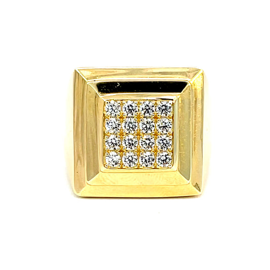 Elegant Gold Square Ring