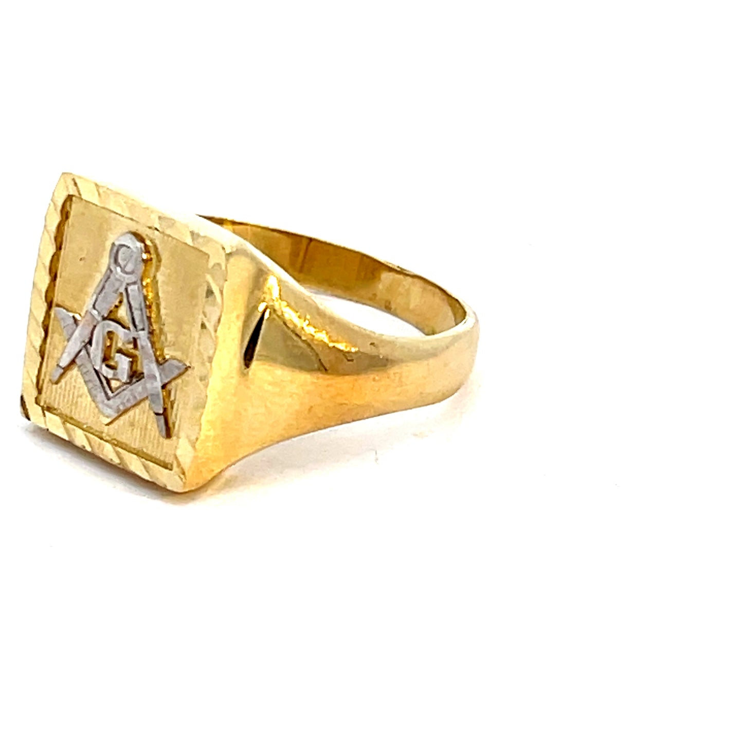 Elegant Masonic Gold Ring