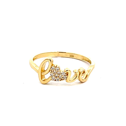 Elegant Love Ring in Gold