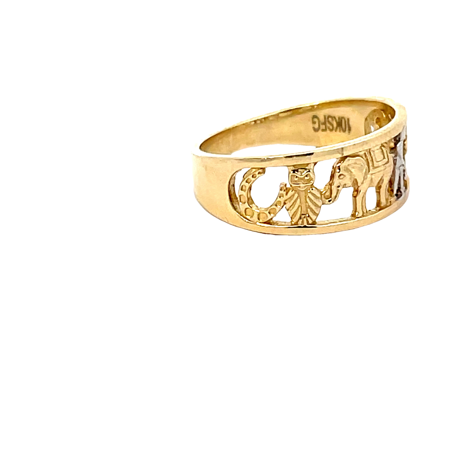 Intricate Gold Ring with Unique Designs
