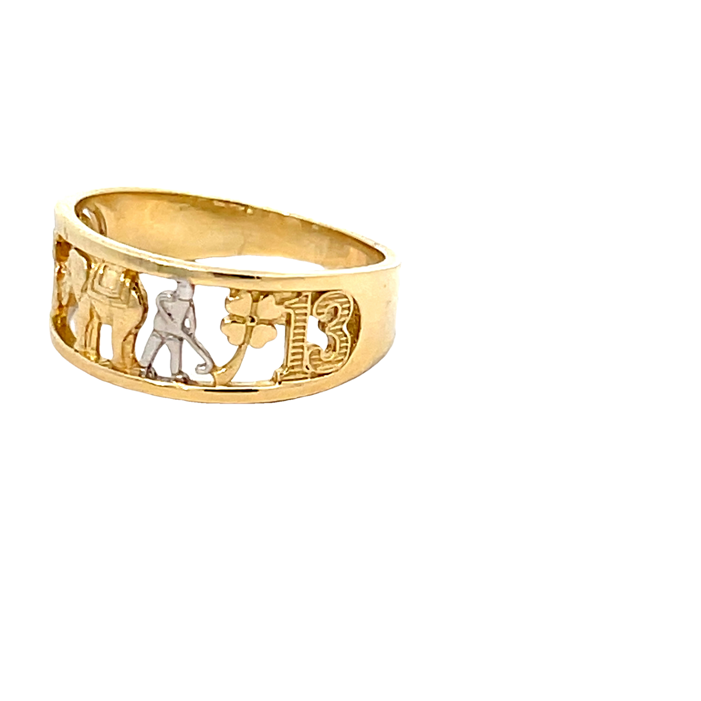 Intricate Gold Ring with Unique Designs