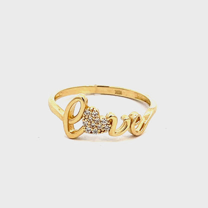 Elegant Love Ring in Gold