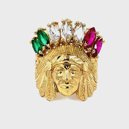 Bold Gold Native American Ring
