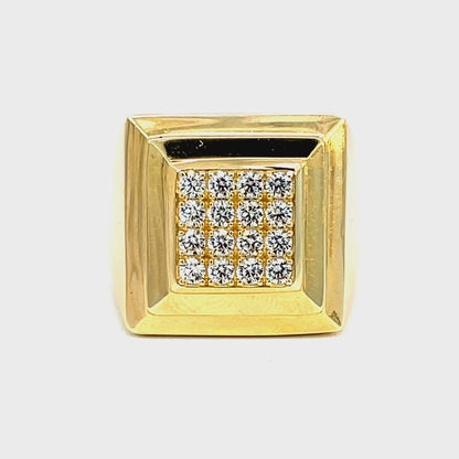 Elegant Gold Square Ring
